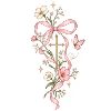 Blütenkreuz mit Rosa Band