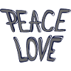 Frieden und Liebe Handlettering