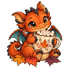 Herbstdrache mit Kakao