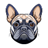 Französischer Bulldoggenkopf