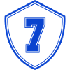 Blaues Sieben Shield Emblem