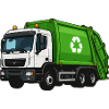 Grüner Müllwagen Recycling