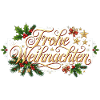 Frohe Weihnachten - Goldener Schriftzug