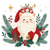 Weihnachtskatze mit Mäusen