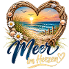 Meer im Herzen: Strandherz-Design