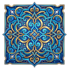 Himmlische Mandala Blau und Gold