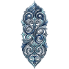 Barockes elegantes blaues Ornament