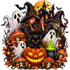 Magische Halloween Hexen & Geist