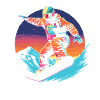 90er Jahre Snowboarder