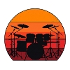 Schlagzeug Sonnenuntergang
