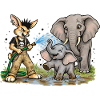 Bunny Punk Tierpfleger — Wasserhelden Elefant 