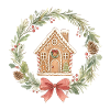 Lebkuchenhaus Weihnachtskranz