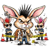 Bunny Punk Ermittler Trio