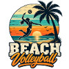Beachvolleyball Sunset – Retro Beach Vibes