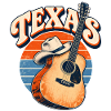 Texas Retro Gitarre & Cowboy Hut