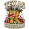 Texas Weihnachtsstiefel Motiv