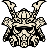 Cyber Samurai Gasmaske Logo