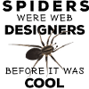 Spiders were web designers - Spinne Nerd Spruch