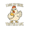 Hennenliebe: freches Huhn