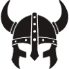 Horned Viking Helmet Silhouette