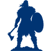 Wikinger Kämpfer Silhouette