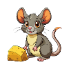 Baby Maus mit Käse
