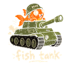 Fischtank Panzerheld Cartoon