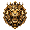 Königlicher goldener Löwe