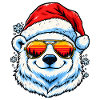 Polarbär Sunset Xmas Sonnenbrille