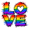 Liebe im Regenbogen-Look