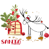 Hirsch im Winterwald