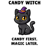 Candy Witch – lustige Halloween-Hexen-Gruppenkatze
