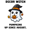 Dekorationshexe – lustiger Halloween-Hexengruppen-Kürbis