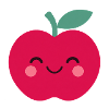 lachender roter Apfel