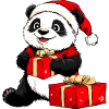 Pandas Weihnachten