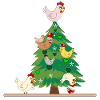 Weihnachten Hühnerstall Hühner