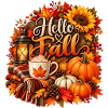 Hallo Herbst-Gemütliche Ernteszene