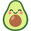 lachende Avocado