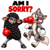 Schaf und Wolf – Boxhumor