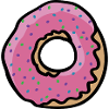 Rosa Donut-Grafik
