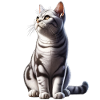 Silberner Katzenblick Katze