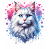 Herzblau Katzenporträt