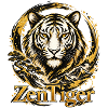 ZenTiger: Goldene Tigerlandschaft
