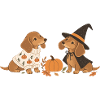 Halloween Dachshund Besties