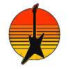 E Gitarre Sonnenuntergang