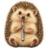 Igel spielt eine Tin Whistle