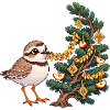 Sandregenpfeifer mit Körnerketten-Festbaum