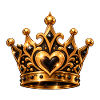 Goldene Kronenherz Ornament