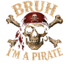 Bruder, ich bin ein Piraten-Retro-Piratenschädel