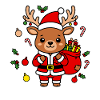 Süße Kawaii Rentier-Weihnachtsgeschenktüte